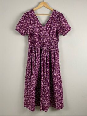 j crew factory purple dress J. Crew Factory Ruffleneck Shift Dress Spiced Wine Purple Sz 8